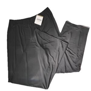 Bob Mackie Wearable Art QVC Slinky Black Stretch Pants size Large Dressy Casual